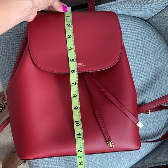 Beautiful 🍒 Leather Ralph Lauren Backpack😍 - Picture 7 of 8
